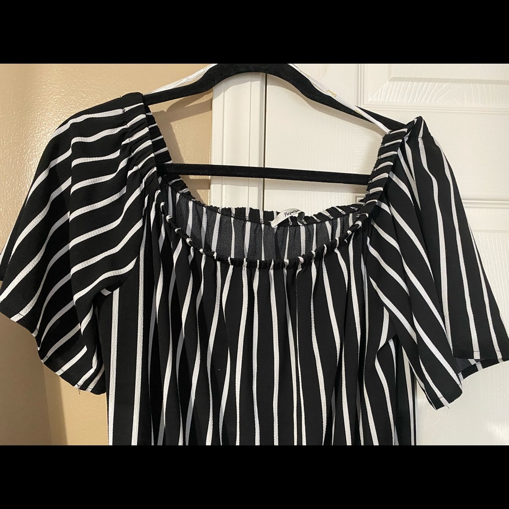 Large, off the shoulder, Papaya Jumpsuit